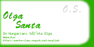 olga santa business card